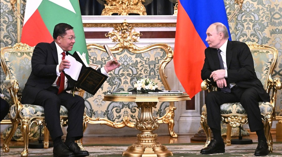 Переговоры Путина и премьер-министра Мьянмы в Кремле