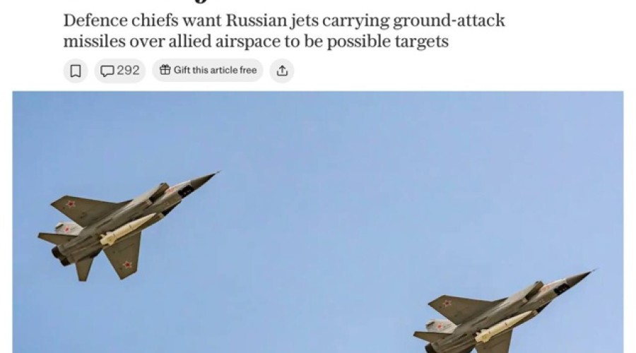 Telegraph: НАТО рассматривает возможность сбивать российские самолёты у границ альянса