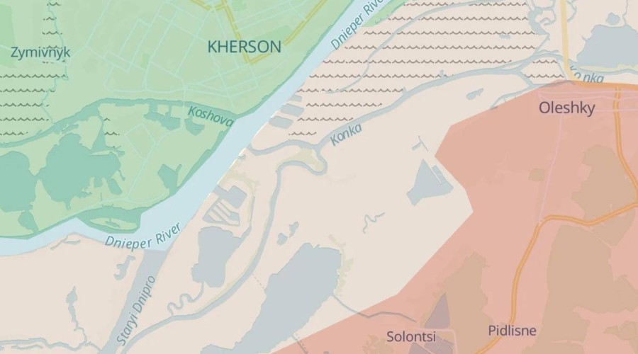 Бои за Херсон: Россия контролирует промзону и дачные поселки на левом берегу