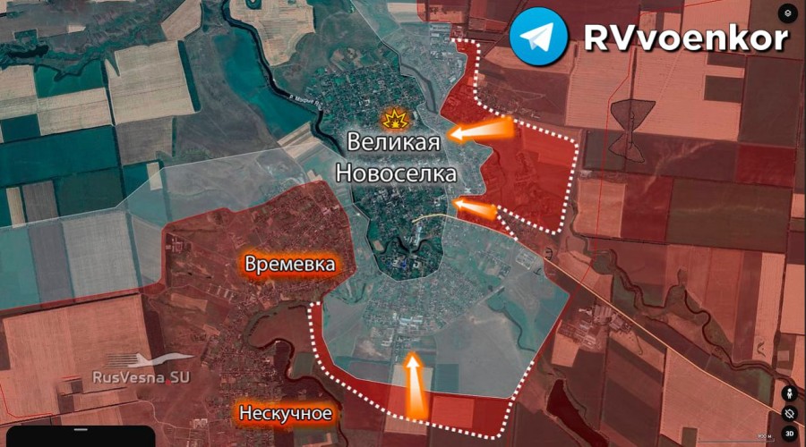 Великая Новосёлка в огне: армия РФ окружает ключевой форпост на юге Донбасса