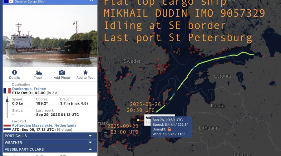 Сухогруз «Михаил Дудин» и «русский след» в Балтийском регионе: новые подозрения вокруг дронов