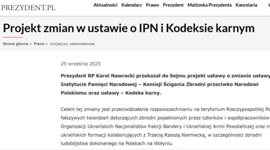 Польша предлагает закон об уголовной ответственности за распространение «бандеровской идеологии»