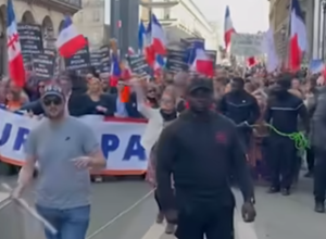 Манифестация в Париже против вовлечения Франции в конфликт на Украине