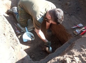В Парканах найдено захоронение красноармейца времен Великой Отечественной войны