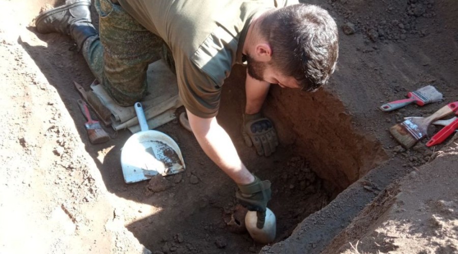 В Парканах найдено захоронение красноармейца времен Великой Отечественной войны