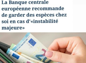 ЕЦБ советует держать дома наличные на 72 часа при угрозе серьёзной нестабильности