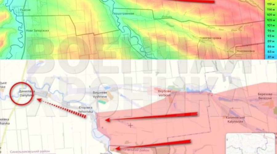 Продвижение на Покровско–Гуляйпольском направлении: взято Приволье, цель — Даниловка