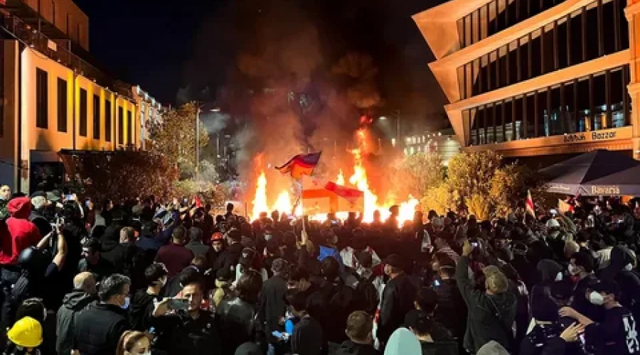 Протест в Тбилиси перерос в беспорядки: митингующие ворвались в резиденцию президента (видео)