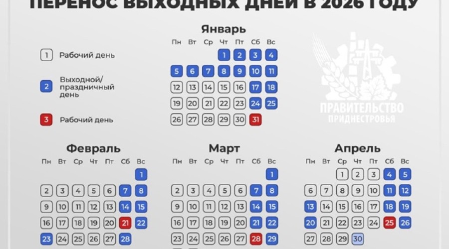 В Приднестровье продлили новогодние каникулы до 11 января 2026 года