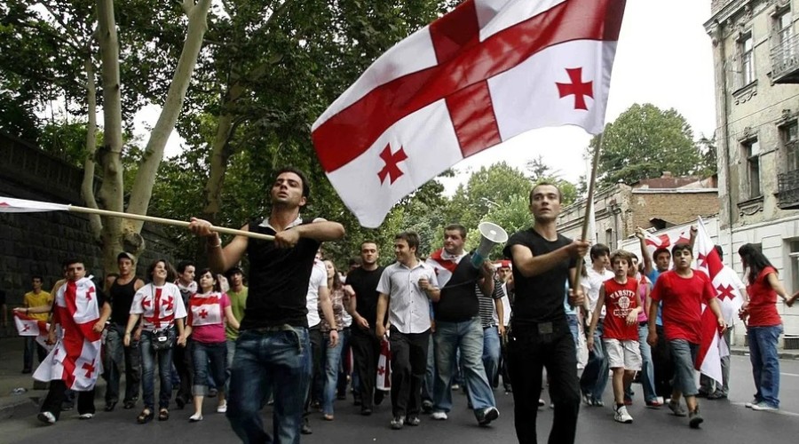 Массовые протесты в Грузии: демонстранты штурмуют президентский дворец Орбелиани (видео)