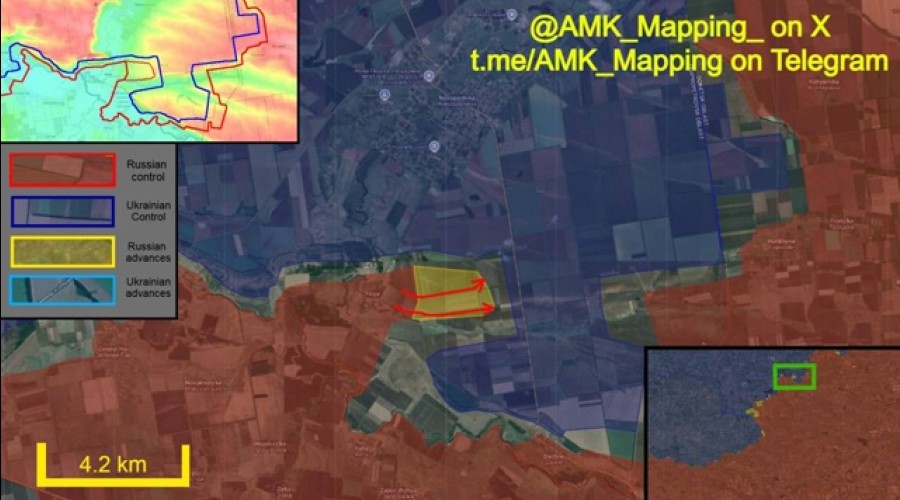 Российские войска развивают наступление у Новопавловки и расширяют плацдарм на Вовче