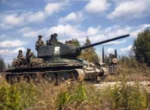 Танк Т-34-85 в бою на Южном Сахалине: штурм японского полицейского поста Хандаса