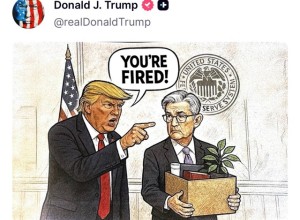 Трамп опубликовал комикс с увольнением главы ФРС Джерома Пауэлла